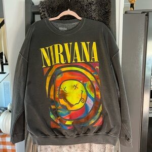 Urban outfitters Nirvana, oversized crewneck sweater